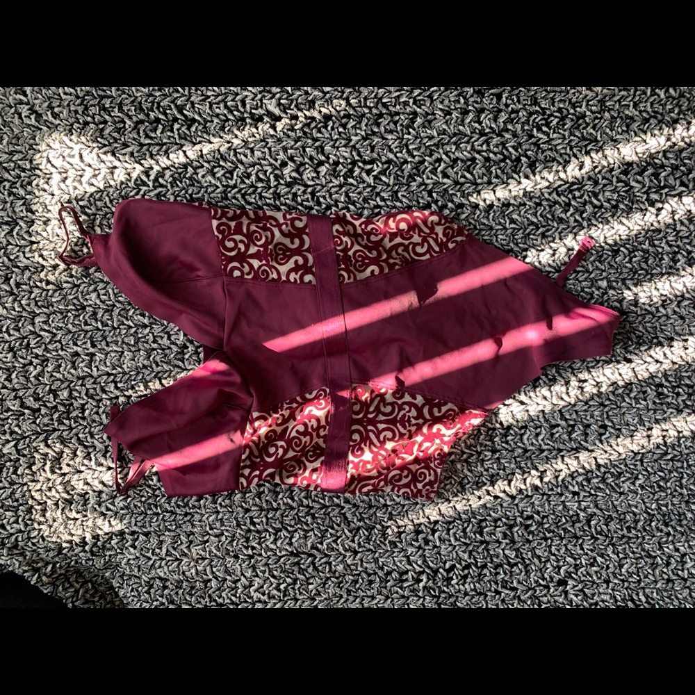 Maroon Victoria secret body suit